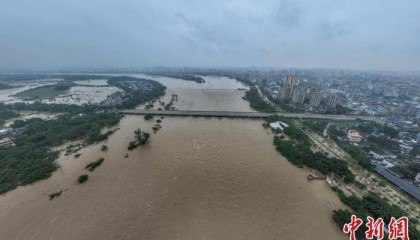 直击海南琼海洪涝灾区:农田村庄被淹 洪水涌进城市
